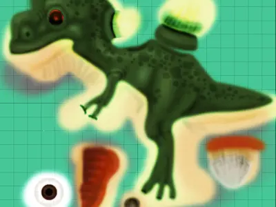 Cartoon  of dinosaurs  Low-poly 3D model