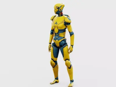 CYBORGTOPIA B-20  Rigged for Unreal Engine - Unity - MIXAMO 3D model