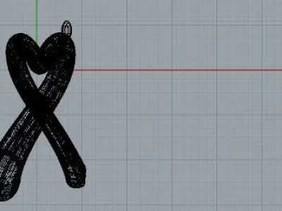 Ciondolo cuore flow Free 3D model