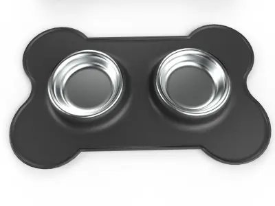 Pet Bowl M13 - with STL Low-poly 3D model