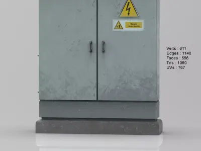 Electrical Cabinet Transformer Low-poly 3D model