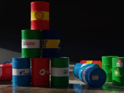 Oil-barrel 3D model 3D model