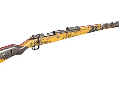 Mauser 98k Low-poly 3D model