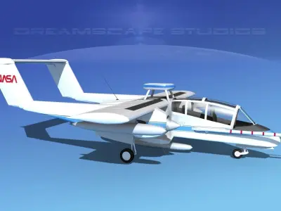 Rockwell OV-10 Bronco NASA 3D model