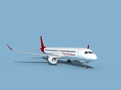 Airbus A220-300 Tour Northwest 3D model