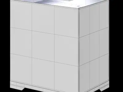 Aquarium with Siamese fighting fish 3D model