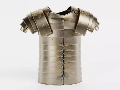 Lorica Segmentata - Aged Roman Armor Equipment 3D model