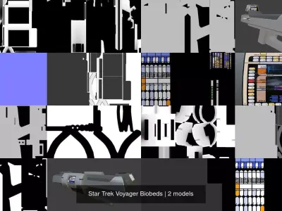 Star Trek Voyager Biobeds 3D Model Pack