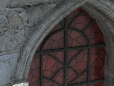 Stained glass window 3D model