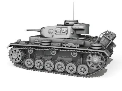 Panzer 3 - PzKpfw 3 - Ausf G  3D model