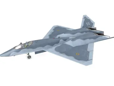 Northrop YF-23 Fighter Jet Low-poly Low-poly 3D model