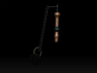 stylized fantasy flail 3D model