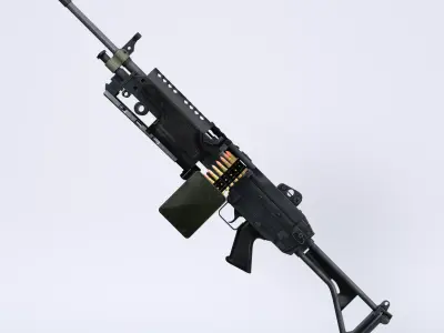 M249 Minimi Machinegun for G8F 3D model