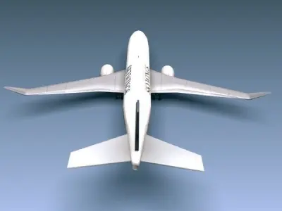 Boeing 737-300w airliner Low-poly 3D model