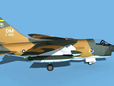 Chance Vought A-7E Corsair II V01 USAF 3D model