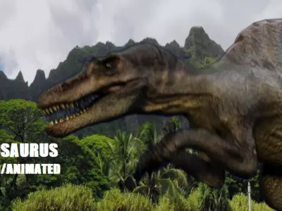 Spinosaurus Rigged  Low-poly 3D model