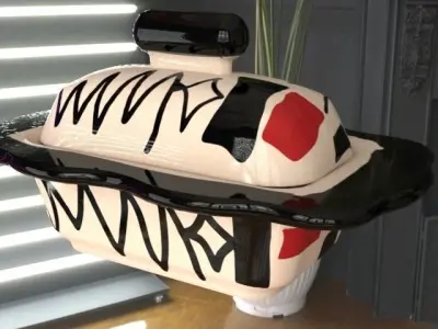 ButterCase spaceship with saucer Free low-poly 3D model