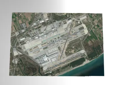 Barcelona International Airport Spain Free 3D model