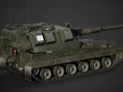 AS-90 Low-poly 3D model