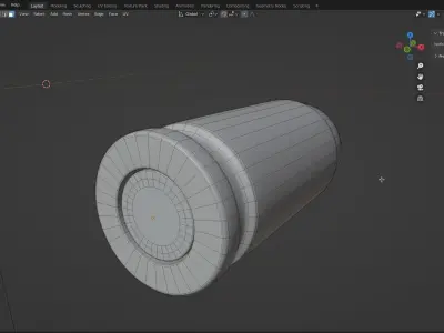 9x18mm FMJ rounds Low-poly 3D model