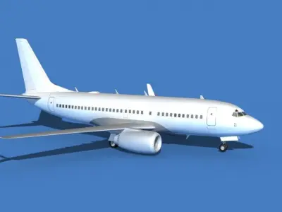 Boeing 737 MAX 7 Unmarked 3 3D model