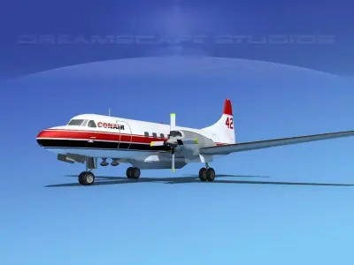 Convair CV-580 Conair Firefighter 3D model