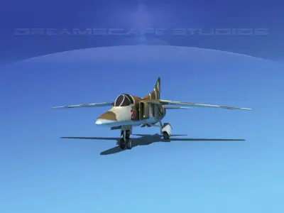 Mig-27 Flogger LP East Germany Low-poly 3D model
