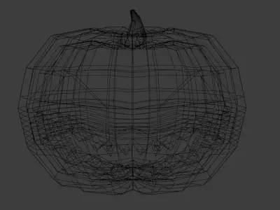 Low Poly Jack-o-Lanterns halloween pumpkins Low-poly 3D model