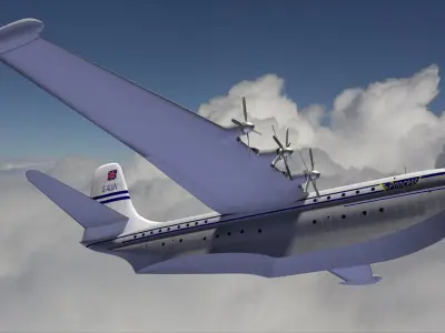 Saro Princess flyingboat 2 3D model