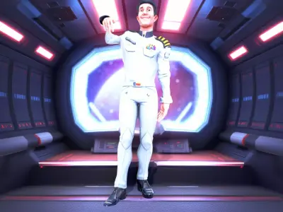 Captain Uniform model pack Low-poly 3D model