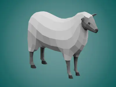 Stylized SHEEP Low-poly 3D model