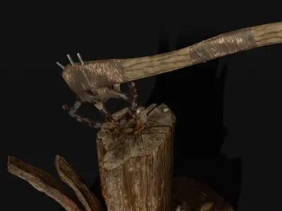 Axe craft Low-poly 3D model