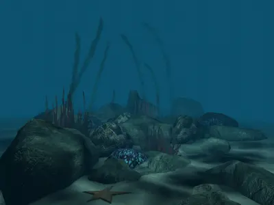 Coral reef low poly Low-poly 3D model