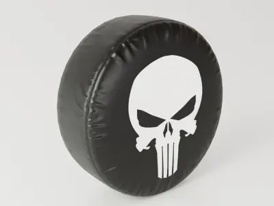 Tire Cover Low Poly PBR 4K Low-poly 3D model