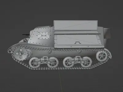 T20 Komsomolets Low-poly 3D model