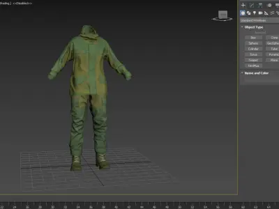 Female Hunting Outfit Low-poly 3D model