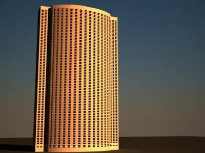 Building tallest in world Low-poly 3D model