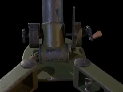 50mm 39M company mortar Hungary Low-poly 3D model