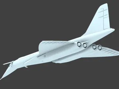 tu-144 d sst 3D print model