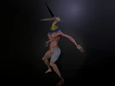 Bird mutant Low-poly 3D model