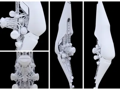 SPACESHIP 4 Low-poly 3D model