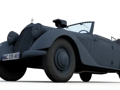MERCEDES-BENZ TYP 170V CABRIOLET B GERMAN STAFF 1940 3D model