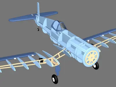 F4U Corsair RC plane 3D model 3D model