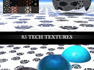 85 HD tech textures 3D model