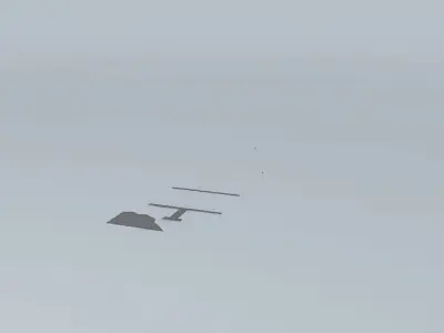 Air Canada 1981 and Lufthansa 2951 Airplane Crash Free 3D model