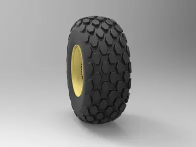 Wheel from Roller-compactor 3D model