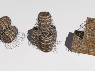 fish net  Low-poly 3D model