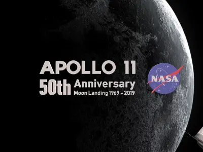 Apollo command Service module and Lunar Module  Low-poly 3D model