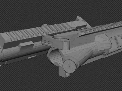 AR-15 A3 Upper Receiver Low-poly 3D model