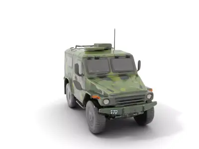 Camouflage Armored Vehicle model pack Low-poly 3D model